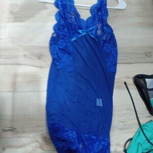 Womans brand-new sexy naughty playful bbrightblue see through